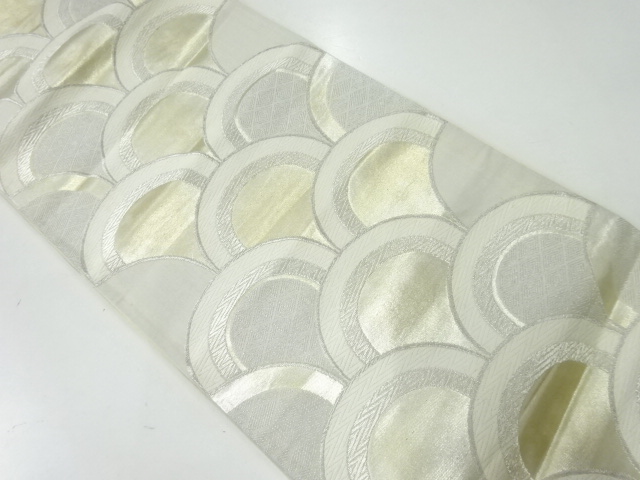 アンティーク　青海波模様織出し袋帯（材料）